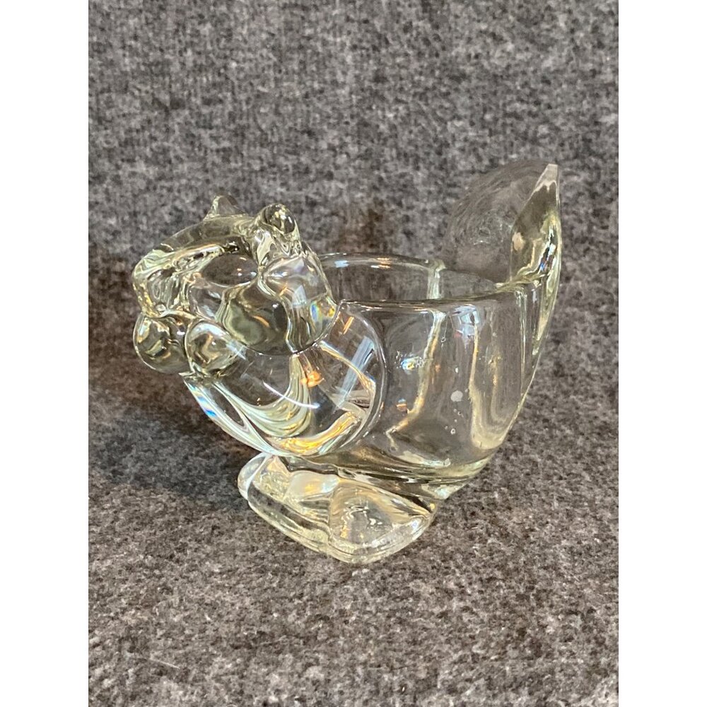 VTG Avon Candle Votive Holders Crystal Glass Squirrel Dove Lot of 2 - Picture 2 of 16